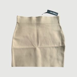 NanaMacs Khaki colored Bandage Bodycon skirt